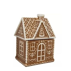 Gingerbread House Cookie Jar - Brown and White Viral Htf FIRM
